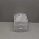 New brothread 3 Layers Stackable Clear Storage Box/Organizer for Holding 60 Spools Home Embroidery & Sewing Thread (Spool Size Requirement: Height2.2"/5.6CM; Width1.69"/4.3CM)