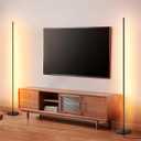 DEWENWILS Floor Lamp, Set of 2 LED Corner Light Works with Foot Switch, 1100 Lumen Dimmable Floor Lamp with 3000K Warm White, 57.5" Tall Standing Lamp for Living Room, Bedroom, Office (Black)