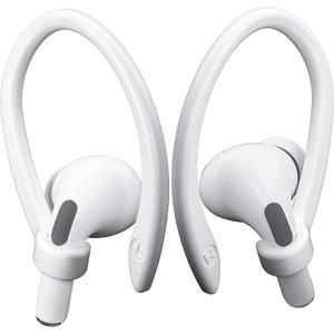 2 Pairs AirPods Ear Hooks for AirPods Pro 2, AirPods Pro, AirPods 4, 3, 2 & 1, Upgraded Anti Slip Sports Clip Hooks for AirPods 1, 2, 3, 4,Pro and Pro 2 White/Blue 