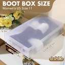 Sintuff 8 Pack Large Boot Storage Boxes with Lids for Tall Boots 20.5" x 11.8" x 4.5" Stackable Clear Plastic Shoe Organizer Container Space-saving Shoe Storage Box for Sneakers and High Heels