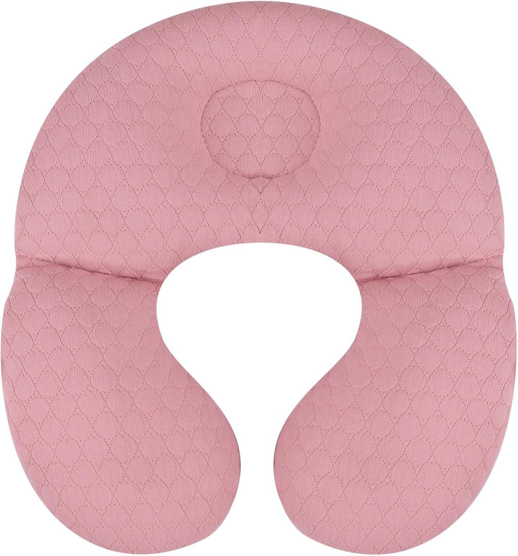 KAKIBLIN Baby Travel Pillow,Upgraded Baby Neck Pillows for Car Seat,Baby Support Pillow,Infant Neck Pillow for Toddler Head and Neck,Newborn Head Support for Car Seat,Pushchair (Pink)