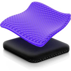 Seat Cushion, Thickened Big Gel Seat Cushion, Strong Support, Sciatica & Back Pain Relief, Breathable Cool Suitable as Office Chair Cushion, Car Seat Cushion, Wheelchair Cushions, 2 Non-Slip Covers