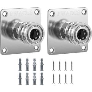 PWACCS Pressure Washer Foam Cannon Holder, 1/4" Quick Connect Automatic Foam Cannon Mount, Stainless Steel Pressure Washer Nozzle Tip Holder, Pressure Washer Accessories Storage Rack 2 Pack