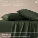 Bedsure King Size Sheets Set, Cooling Sheets for Hot Sleepers, Rayon Derived from Bamboo, PureWoven, Breathable & Soft, Deep Pocket Up to 16 Inches, Hotel Luxury Silky Bedding, Olive Green