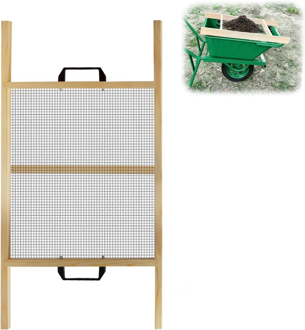 Large Soil Sifter,Compost Sifter,Heavy-Duty Rock Sifter,Garden Sifter for Sifting Soil,Leaves, Loam Soil 36"X18",Suitable for Wheelbarrow