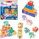 Ms. Rachel Melissa & Doug Letter, Number, and Game Wooden Learning Blocks with Activity Cards for Girls and Boys Toddlers Ages 18 Months+ - FSC Certified