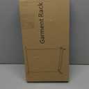 Buzowruil Metal Rolling Clothing Rack Adjustable Freestanding Garment Organizer with Wheels, Space-Saving Design for Home, Closet, Office, or Retail, White