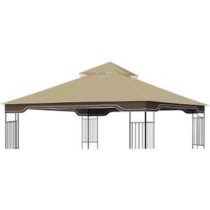 Replacement Gazebo Canopy, 10 x 12 FT Durable Outdoor Roof Cover – Fits Regency II Patio Gazebo LGZ798PST, A101004104, A101004105 (Khaki)