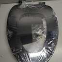 Centoco Toilet Seat Elongated, Residential, Top Mount Plastic Hinge, Black (Closed Front / Made in the USA)