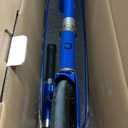 Jetson 2-Wheel Kick Scooter, Sturdy Wide Deck, Height Adjustable Handlebar, Rear Brake, Easy-Folding Mechanism, 8 inch wheels (Jupiter Jumbo Blue)