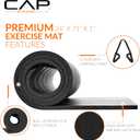 CAP Barbell 1-Inch High Density Exercise Yoga Mat with Strap | Multiple Colors