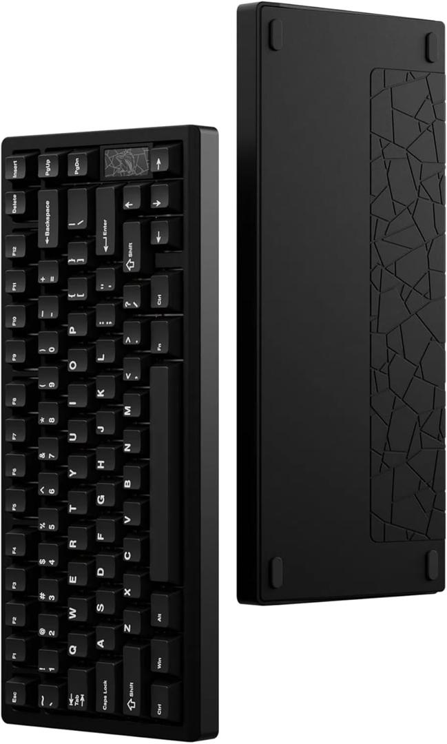 Chilkey Slice75 HE Gaming Keyboard: 75% Percent Hall Effect Magnetic Aluminum Keyboard with WS Flux HE Clacky Switch, Rapid Trigger, 8K Polling, Per-Key RGB Custom Key Board for Game Office (Black)