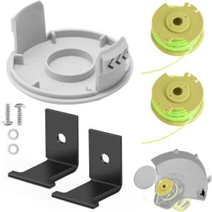 2-Pack String Trimmer Line Cut-Off Blade Knife Cutter w/Screw for RYOBI P2008A, P20010A, P2080, ZRP2080, ZRP2008A, P20130, P108, P118 String Trimmer, Included AC80RL3 String Trimmer Spool Line