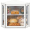 White Bread Box for Kitchen Counter, Bamboo Wood Large Capacity Bread Storage Bin with Acrylic Wavy Door Panel (White, Meduim)
300+ bought