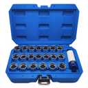 21PCS Wheel Locking Nut Key Kit Compatible with VW VAG Volkswagen, Wheel Lock Nut Socket Adapter Set, Wheel Anti-Theft Lug Nut Removal Tool, Anti-Theft Screw Remover