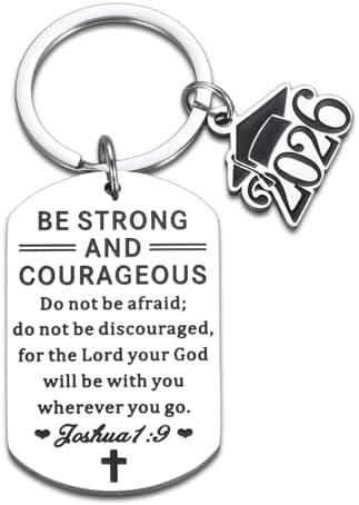 Graduation Gifts for Him Her Class of 2026 Seniors College High School Students Keychain Graduation Nurses Medical Christian Master Graduates Keychain for Women Men Female Daughter Son from Mom Dad