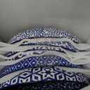 Selamica Ceramic Pasta Bowls Set 34 OZ, Large Salad Bowls 8.6 Inch Dinner Bowls for Kitchen, Wide Shallow Bowls Deep Plates for Pasta Soup, Microwave & Dishwasher Safe, Set of 6, Vintage Blue