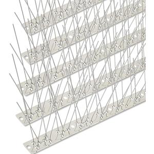 Bird Spikes Stainless Steel 200ft Coverage 185 Pack for Pigeons Small Birds Outdoor Use Bird Prevention Strips for Fence Crows Woodpeckers with 304 Stainless Steel Pins and Base Not Rusty
