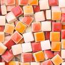 200 Pieces / 200 g Square Shapes 0.4x0.4 inch Square Ceramic Mosaic Mosaic Tiles for Crafts Glass Mosaic for Jewelry Making - Mix