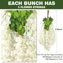 Alotiki Wisteria Hanging Flowers,108 Pack Fake Hanging Flowers,Wisteria Artificiales Garland for Home Wedding Arch Floral Party Garden Ceremony Outdoor Decor,3.6 Feet Long(108,White)