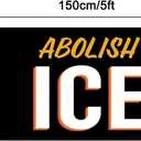 2 x WENWELL Abolish ICE Flag Tapestry 3x5 Feet,Fuck Ice Rally Flag,No Human Is Illegal Banner,Patriotic Theme, Wall Decoration, Indoor/Outdoor Use