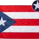 Puerto Rico Flag 3X5 Ft Outdoor, Double Sided Puerto Rican Flag with Embroidered Star, Heavy Duty Puerto Rico Flags with 2 Brass Grommets