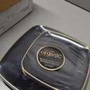 Organic Square Plates Black Gold Rim Combo 7.25" + 10" Case of 128 (4 packs x 32)