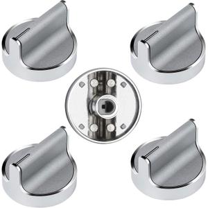 TOMOON (Upgraded Metal) W10594481 Gas Range Stove Knob Replacement for Whirlpool Gas Cooktop Range WCG97US0DS00 WCG97US6DS00,Stainless Steel Control Knob Replaces WPW10594481 3281332 AP6023301