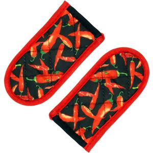 Evoio Cast Iron Skillet Handle Covers, Pan Pot Handle Covers Heat Resistant, Hot Handle Covers, Pan Pot Cast Iron Handle Holder Sleeves Mitt for Kitchen, BBQ and Baking Cookware (2-Pack Red Pepper)