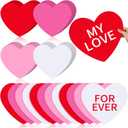 Fuutreo 36 Pcs Valentine's Day Large Heart Cutouts Paper 12 Inch Heart Cutouts Bulk Double Sided Craft for Love and Peace Wall Bulletin Board Decoration Valentine's Day Craft (Red White)