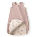 lulumoon Sleep Sack Muslin for Baby: Cotton Wearable Blanket for 3-9 Months - Soft Lightweight Ideal for Nursery Lounge Nighttime Naptime 6-12 Months (Small, Sanddaisy)