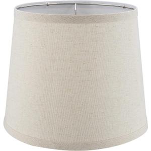 Aspen Creative 38006, Collapsible Empire Transitional Spider Shade, 9" Top x 11" Bottom x 9" Slant, Oatmeal Linen