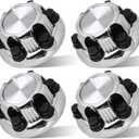 (Set of 4) Chrome Wheel Center Caps 6 Lugs Compatible with Select 16 Inch Van & Truck - Replacement 16" 17" 1999-2012 1571237 15067578 560-05129