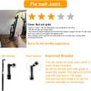 Portable Monitor Stand Tablet Stand for Desk Kindle Holder with Metal Disk, Telescopic Pole and Super Wide Clamp Portable Monitor Mount 15.6 inch 18.5 inch FL12C
