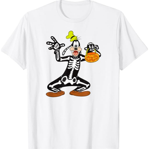 Disney - Goofy Skeleton Costume Halloween T-Shirt White, S