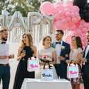 12 Pcs Bridesmaids Gift Bags Holographic Non-woven Reusable Tote Bag Bridal Shower Gifts Bag Bachelorette Party Decorations for Bridesmaid Proposal Engagement Wedding Party Favor Bags