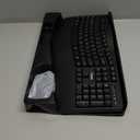 Wireless Keyboard and Mouse Combo,2.4G Full Size Wave Keys Ergonomic Keyboard with Wrist Rest for Natural Typing, 3 DPI Adjustable Ergonomic Silent Mouse for Computer/Laptop/Windows/Mac (Black)