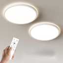 BLNAN LED Flush Mount Ceiling Light Fixture with Remote Control, 15.4 Inch 3000K-6500K Dimmable Round Low Profile Ceiling Lamp for Living Room Bedroom Kitchen, 16 Inch