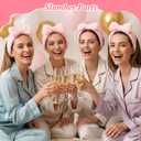 64 Pcs Spa Headband Set, Pink Skincare Headband & Wristband for Women and Girls, Non-Slip Spa Headbands with 4 Hairbands, 8 Wristbands, 12 Clips and 40 Ties, Self Care & Makeup Essentials