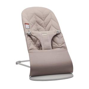 BabyBjrn Bouncer Bliss, Cotton Petal Quilt, Sand Gray