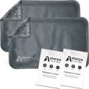 Medium Flexible Gel Ice Packs Reusable - Hot and Cold Soft Ice Packs for Injuries Reusable for Ankle, Arm, Foot, Leg, Back Pain Relief - 8" x 12" - 2PK - Grey