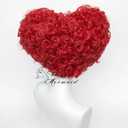 Wiggy Mermaid Red Heart Queen Wig Costume Women and Crown Cosplay Girls Pre-styled Fluffy Short Curly Halloween Anime Cosplay Party Wigs with Cap One Size