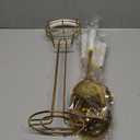 Ceramic Handle Stainless Steel Kitchenware Cooking Utensils 7 Pcs with Hanging Shelf Anti Scalding Cooking Sets Light Luxury Kitchenware Sets (White)