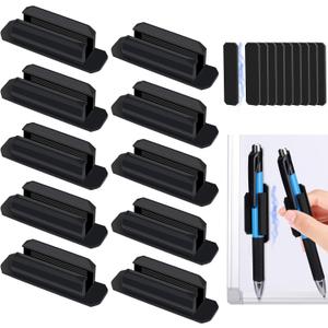 AIERSA Magnetic Pencil Holder for Whiteboard,10Pcs Pen Holders for Kids Desk,Silicone Pen Pals with Magnetic for Refrigerator,Office Accessories for School Classroom Teacher