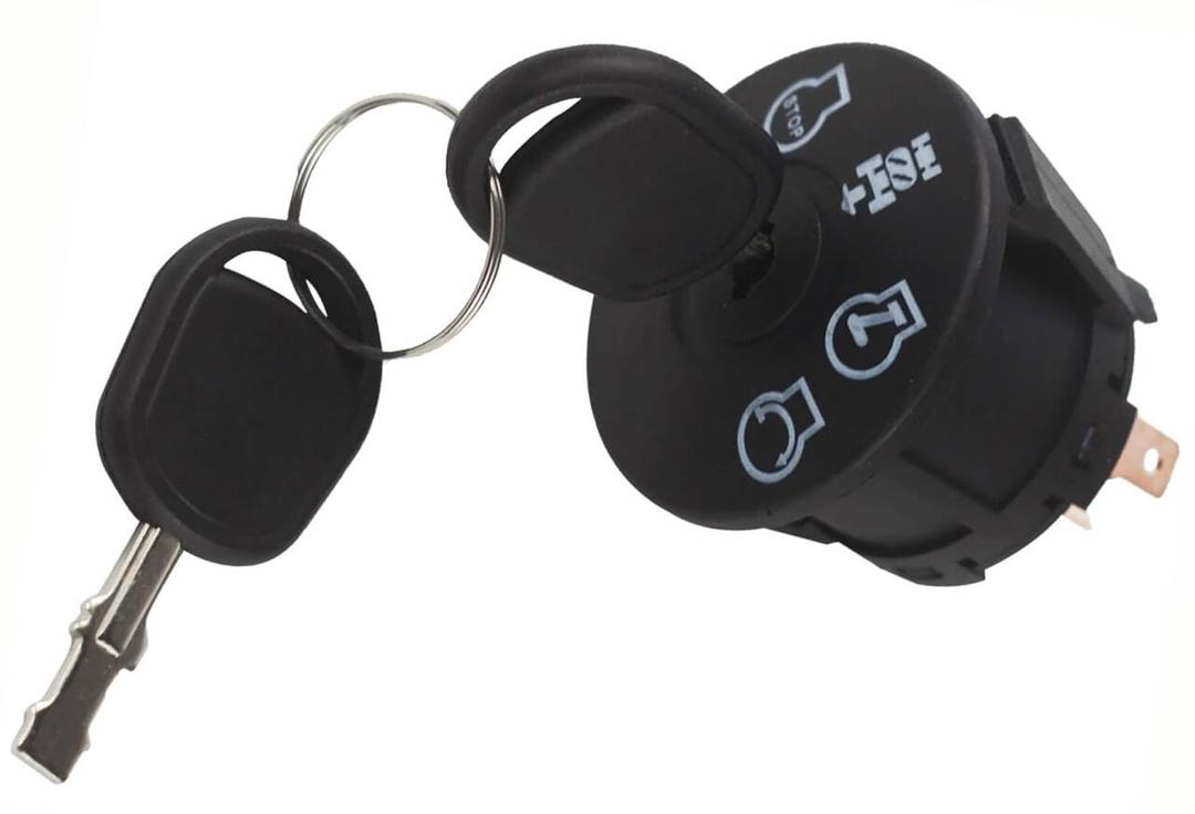 2 x Ignition Starter Switch 4 Position with 2 Key Fits Husqvarna, AYP, Craftsman, MPN, Delta, Poulan, Ariens, MTD, Snapper, 193350,532193350,6900-49P1,33457,21546319,448017800,725-07527,705064