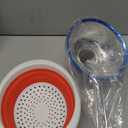 Premium 18/8 304 Stainless Steel Set of 3  Micro-Perforated Strainer with Long Handle, Self-Draining Base for Pasta Rice Vegetables, 18/8 304 Heavy Duty (1.5, 2.5, 4 Qt) Made in Korea