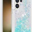 Case for Samsung Galaxy S25 Ultra Case Glitter Sparkle Cute Clear Liquid Phone Case Flowing Quicksand Shockproof TPU Protective Girly Women Case for Samsung Galaxy S25 Ultra Star Blue YB