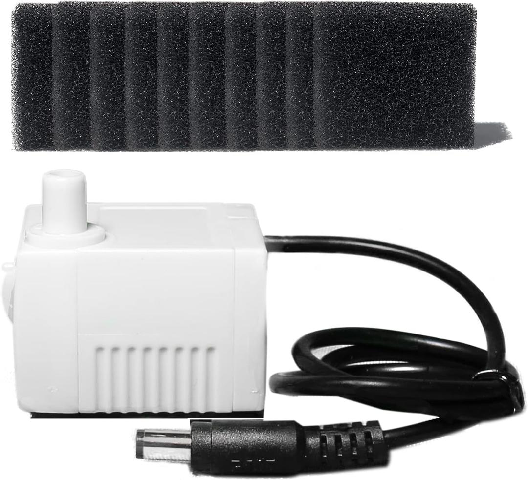 Aerogarden Replacement Pump Compatible with Harvest Bounty Farm Extra Ultra all models, Pump replacement model #200623, Included Extra 10 Pump Filters