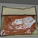 Dynamene 78 Inches Long Shower Curtain, Boho Tufted Chevron Striped Tall Cloth Shower Curtains for Bathroom Decor, Large Hotel Spa Luxury Shower Curtain Set with Hooks, Wrinkle Free, Orange, 72x78