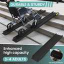 Wheelchair ramp 6FT, Lightweight, Retractable and Portable, can be Used for Wheelchair ramps, Comes with a Handbag-Black